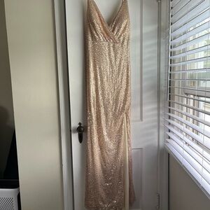 Elegant Gold Sequin Gown